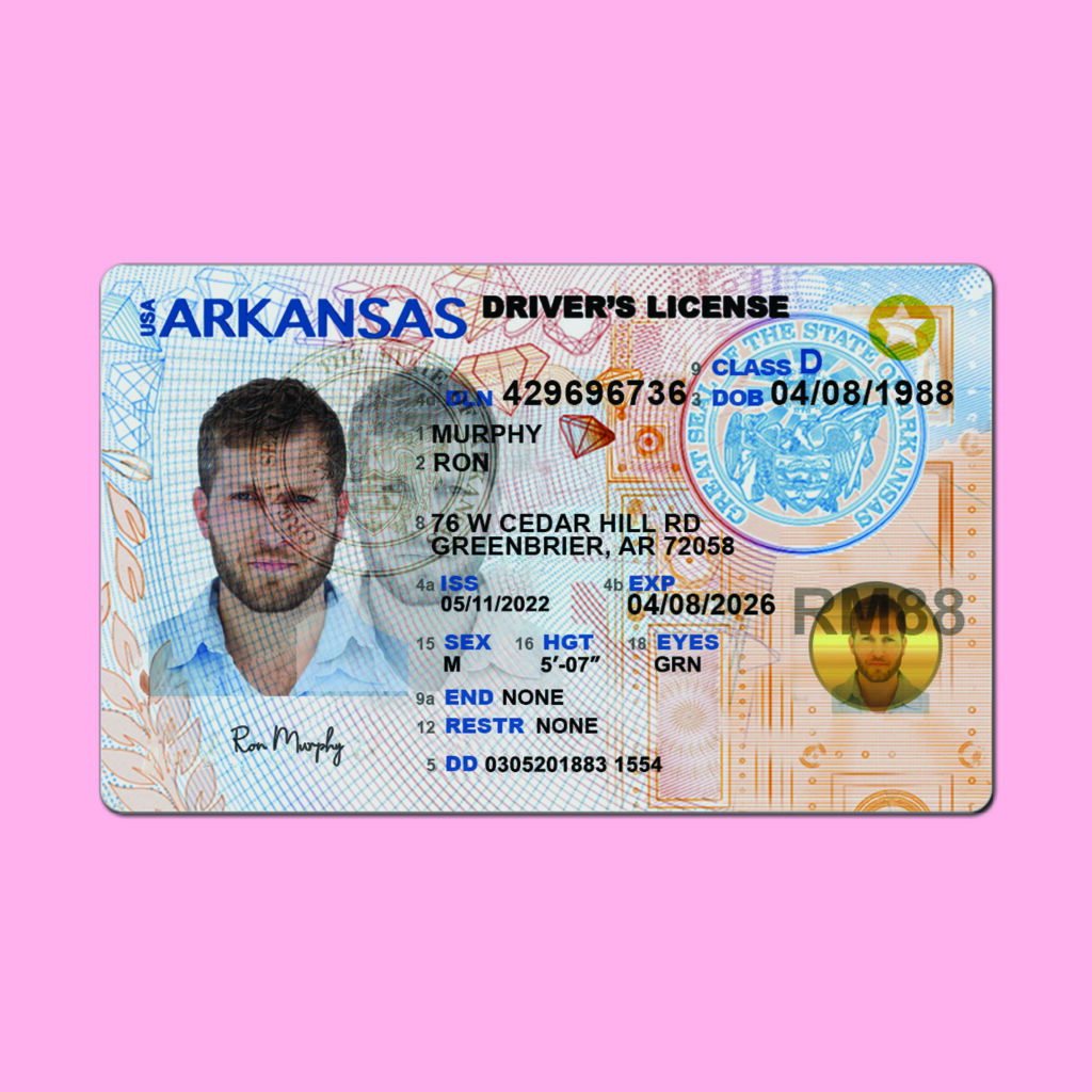 ARKANSAS Driver’s License PSD Template 2024 (Front and Back) – BuildID